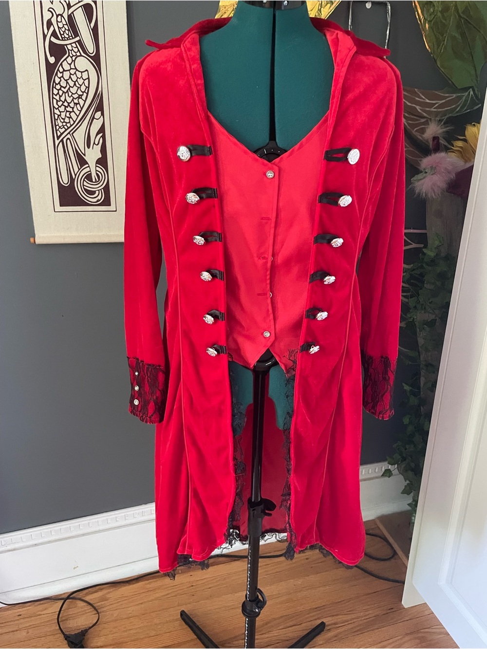 Women’s Red Steampunk Jacket - M